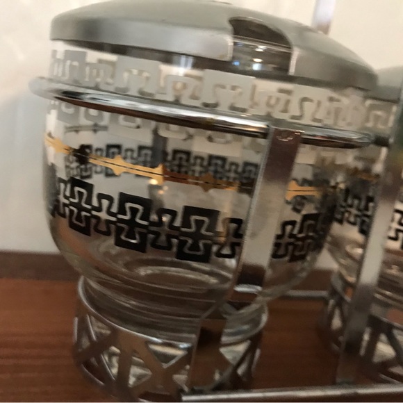 Midcentury 1950 Libbey double pot confitures/condiments. En verre. - Picture 2 of 9